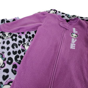 Joe Boxer Baby Girls Pajamas Size 24 Months Panda Love Purple